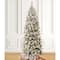7.5ft Pre-Lit Flocked Pine Artificial Christmas Tree, Warm White LED Lights